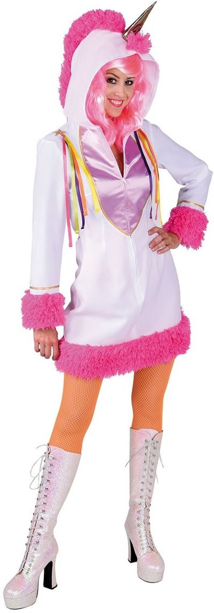 Eenhoorn Kostuum | Fabeldier Eenhoorn Roze Manen | Vrouw | Large | Carnaval kostuum | Verkleedkleding